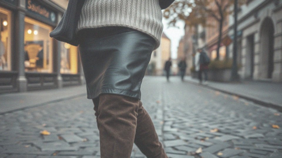 Jakie stylizacje z wykorzystaniem skórzanej spódnicy są popularne w sezonie jesienno-zimowym?