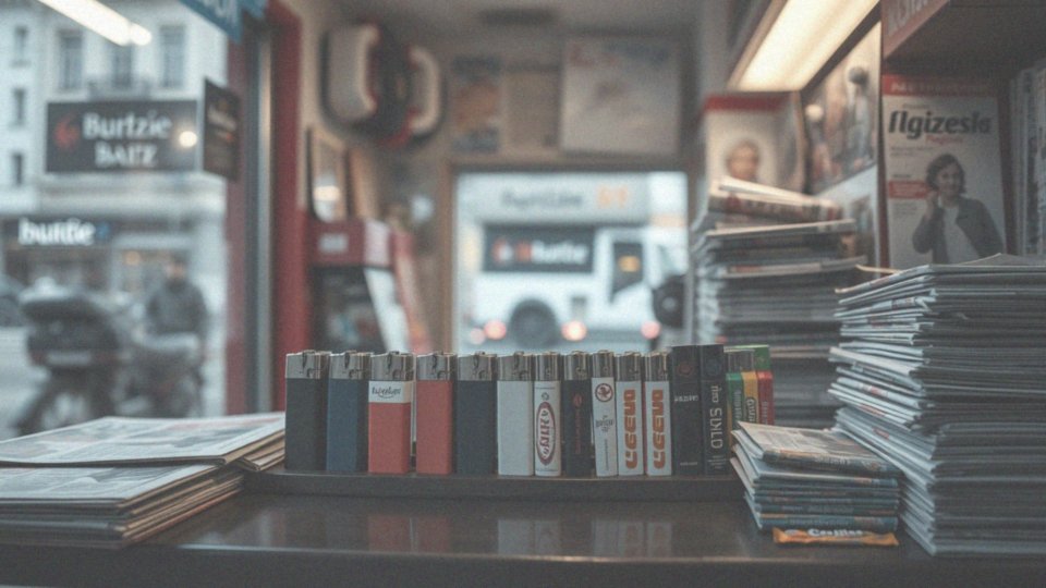 Jakie są różnice w sprzedaży zapalniczków w kioskach i sklepach spożywczych?